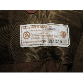 SA der NSDAP wool breeches. SA Stiefelhose. Espenlaub militaria