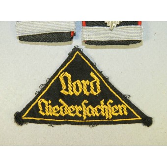 3rd Reich Allgemeine HJ or HJ Streifendienst shoulder boards and district triangle. Bann 256, Nord - Niedersachsen. Espenlaub militaria