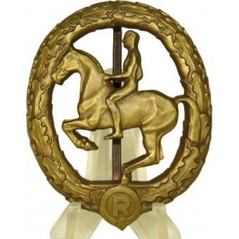 3rd Reich Deutsches Reiterabzeichen Klasse 3 in Bronze German Horseman's Badge bronze