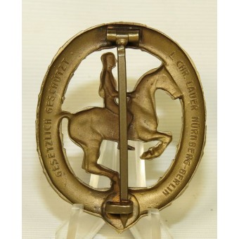 3rd Reich Deutsches Reiterabzeichen Klasse 3 in Bronze German Horseman's Badge bronze