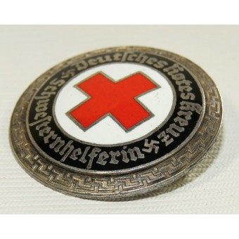 3rd Reich Red Cross  service badge for nurse helper. Deutsches Rotes Kreuz. Schwesternhelferin.. Espenlaub militaria