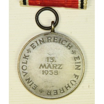 Commemorative Medal for 13 March 1938, cased. Anschluss Austria. Medaille zur Erinnerung an den 13. März 1938