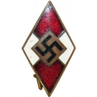 Hitler Jugend. HJ member badge. Early. Ges.Gesch marked. Espenlaub militaria