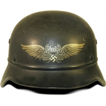 Luftschutz Steel helmet for anti aircraft  defense forces of 3rd Reich. Model 1935.. Espenlaub militaria