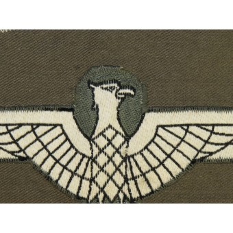 Wehrmacht Heer/Army Car Pennant with an eagle-Doublesided on grey cotton. Espenlaub militaria