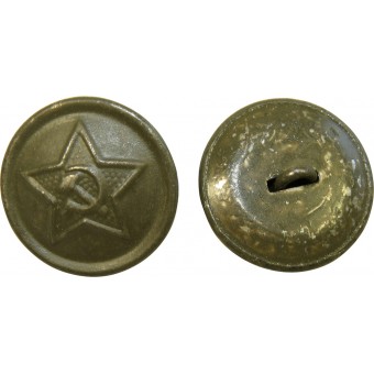 RKKA button for uniforms, steel made and painted in khaki, 21 mm. Espenlaub militaria