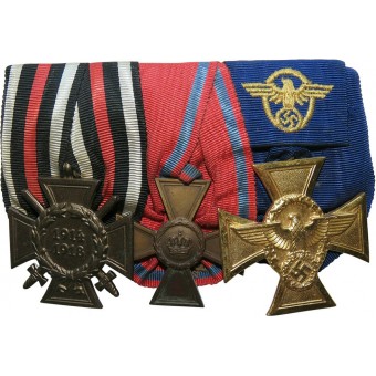 Medal bar for 3rd Reich police officials. Espenlaub militaria