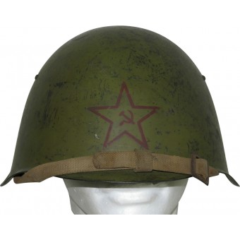 Ssch-39 Red Army helmet with frontal star dated 1939, size 2a, winter use. Espenlaub militaria