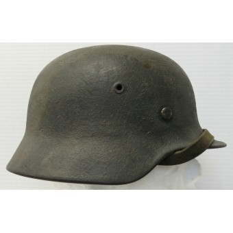 Luftwaffe steel helmet ET62 Lot No. 846. Sawdust two shades camo.. Espenlaub militaria
