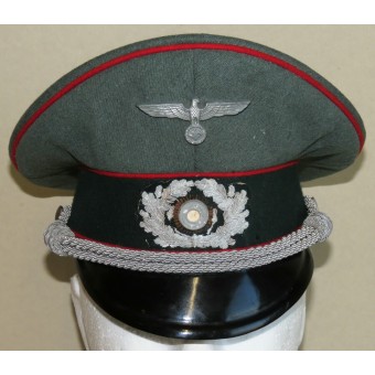Wehrmacht officers cap - artillery. Peküro Stirndruckfrei. Espenlaub militaria