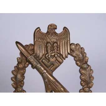 FLL Infantry assault badge in bronze, hollow. Vaulted. Espenlaub militaria