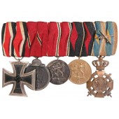 Medal bar of 5 awards of the participant of the Anschluss of Austria and the Czech Republic