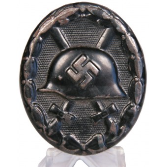 Wound badge 1939 black class, Carl Wild. PKZ 107. Iron. Espenlaub militaria