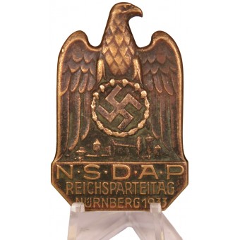 3rd Reich 1933 NSDAP Reichsparteitag Nürnberg Badge. Espenlaub militaria