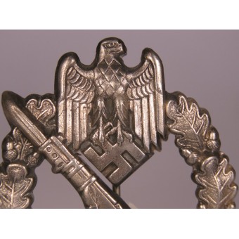 Infantry Assault Badge in Silver H, hollow. Espenlaub militaria