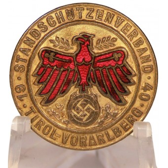 Standschützenverband 1940 Tirol Vorarlberg shooting contest award in gold. Espenlaub militaria
