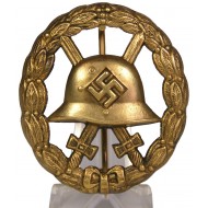 Verwundetenabzeichen 1939 in gold. Magnetic badge in gilding