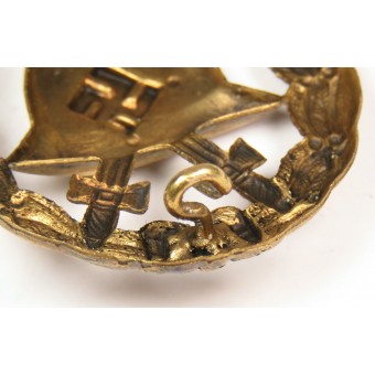 Verwundetenabzeichen 1939 in gold. Magnetic badge in gilding. Espenlaub militaria