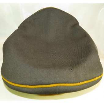 3rd Reich Luftwaffe NCO yellow piped visor hat for flight troops or  parachute troops. Espenlaub militaria