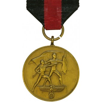 3rd Reich Annexation of Czech- Medaille zur Erinnerung an den 1. Oktober 1938 Commemorative Medal. Espenlaub militaria