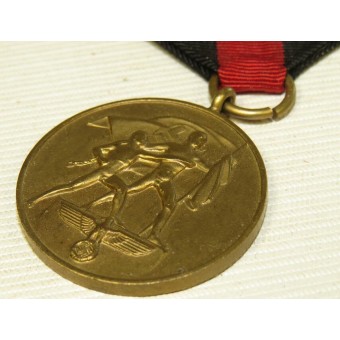 3rd Reich Annexation of Czech- Medaille zur Erinnerung an den 1. Oktober 1938 Commemorative Medal. Espenlaub militaria