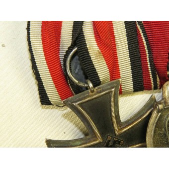 Award bar with Schinkel type Iron cross 1939, second class, marked SW and Winterschlacht im Osten medal. Espenlaub militaria