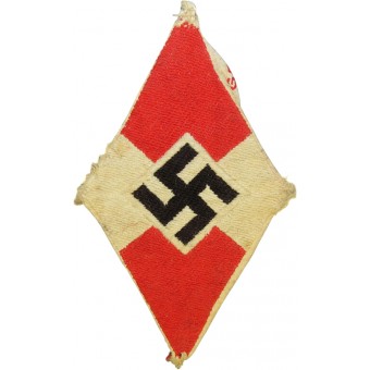 HJ or BDM - Hitler Jugend or Bund Deutsche Maedel sleeve diamond. Espenlaub militaria