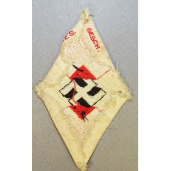 HJ or BDM - Hitler Jugend or Bund Deutsche Maedel sleeve diamond. Espenlaub militaria