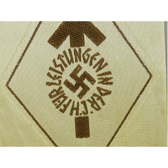 HJ Proficiency Badge- Fuer leistungen in der H.J. Cloth version on white, silver class. Espenlaub militaria