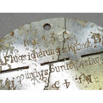 Luftwaffe ID disc of Luftnachrichten Flugsicherungs Kompanie, Motoriziert.. Espenlaub militaria