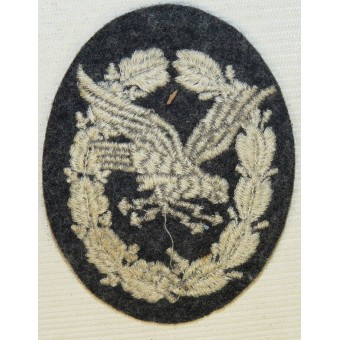 Luftwaffe Radio Operator- Air Gunner Cloth Badge Machine embroidered. Espenlaub militaria