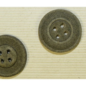 Paper buttons, Feldgrau- 20 mm. 3rd Reich Wehrmacht Heer, Lufftwaffe, Waffen SS, RAD and other services.. Espenlaub militaria