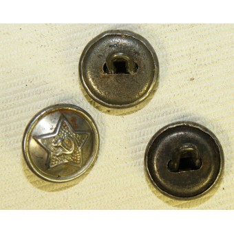 Soviet Red Army steel buttons M 41, 14 mm for gymnasterka and headgear. Espenlaub militaria