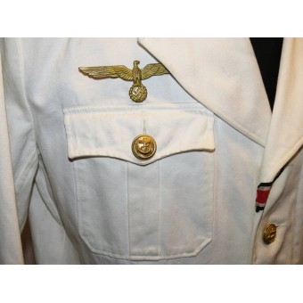 Kriegsmarine cotton summer white tunic for Oberleutnant zur See. Espenlaub militaria