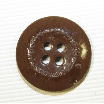 3rd Reich button, ceramic, brown, 23 mm.. Espenlaub militaria
