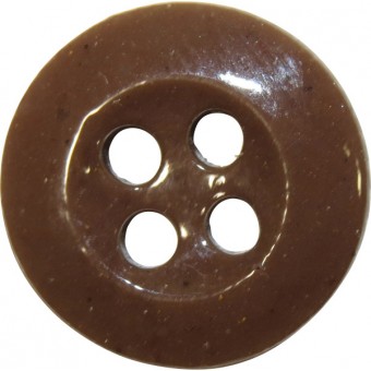 Ceramic brown button, 14 mm.. Espenlaub militaria