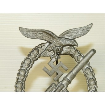 FLAK Luftwaffe badge, maker Adolf Scholze, Grunwald. Zinc. Espenlaub militaria