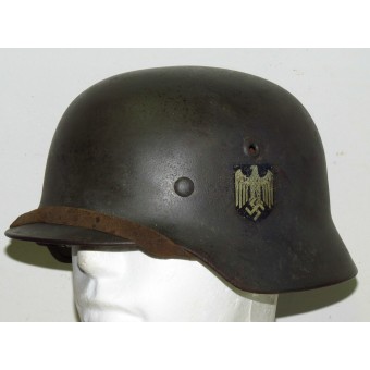 German helmet M 40 ET 66 single decal Wehrmacht Heer. Espenlaub militaria