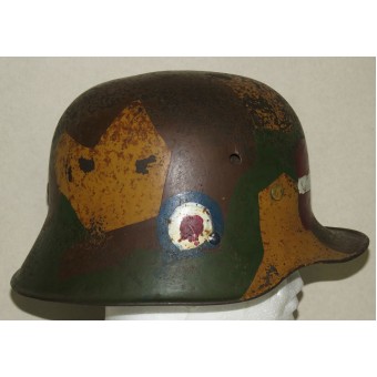 Austrian M16 Wehrmacht re-issue helmet, camouflage. Danish resistance. Espenlaub militaria