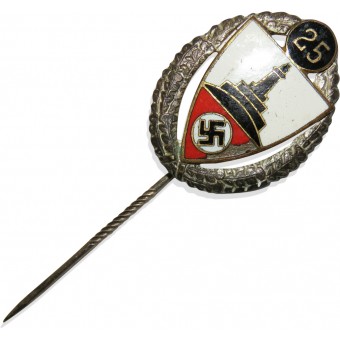 DRKB 25 years member badge. Silvered brass. Espenlaub militaria