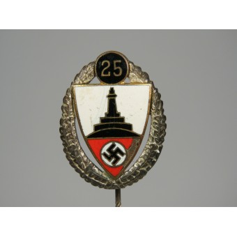 DRKB 25 years member badge. Silvered brass. Espenlaub militaria