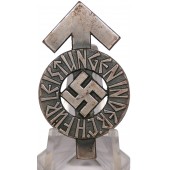 HJ - Leistungsabzeichen. HJ Proficiency Badge in Silver with № 124482, marked  RZM M 1/63. CuPal