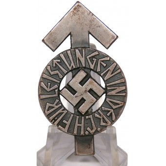 HJ - Leistungsabzeichen. HJ Proficiency Badge in Silver with № 124482, marked  RZM M 1/63. CuPal. Espenlaub militaria