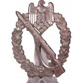 Otto Schickle Infantry assault badge, featuring a small based hinge. Hollow