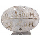 Etiqueta de identificación hecha a medida, aluminio. Báltico ver. O 84500 M