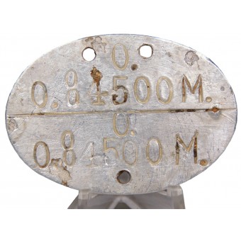 Custom made ID tag, aluminium. Baltic see. O 84500 M. Espenlaub militaria