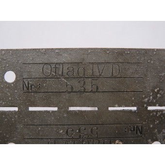 Personal ID tag of a prisoner of war in a Oflag IV D. Espenlaub militaria