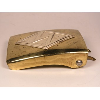The extreme rare early brass buckle of HJ Pathfinder. Espenlaub militaria