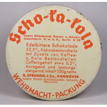 Wehrmacht army chocolate tin-1938 - Scho-ka-kola, Sprengel, Hannover. Espenlaub militaria