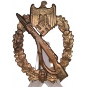 Infanterie Sturmabzeichen Wiedmann - Bronze, "Lily Pad" Hinge